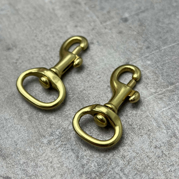 Swivel Bolt Eye Snap - Solid Brass