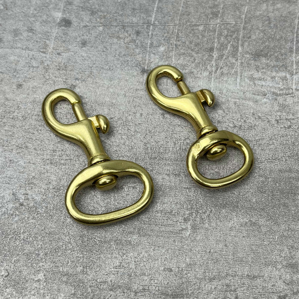 Swivel Bolt Eye Snap - Solid Brass