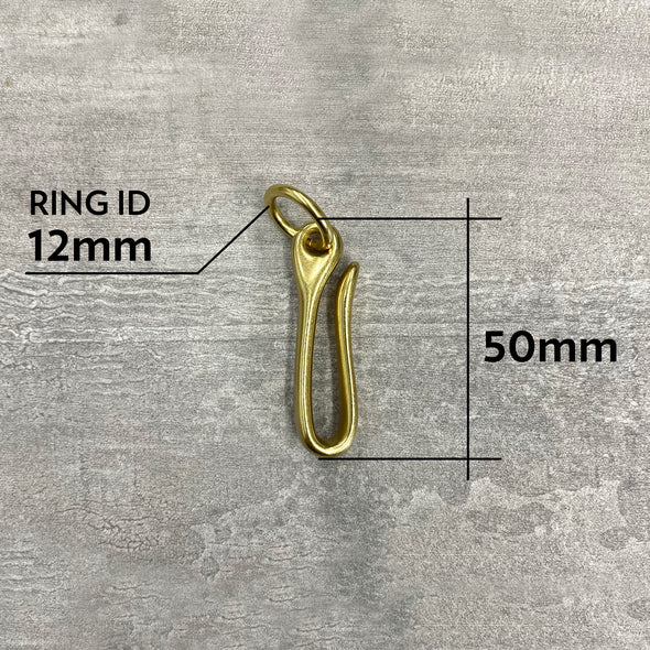 Fish Hook - Solid Brass